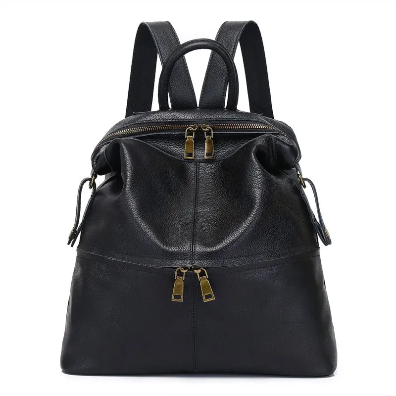 Natural Leather Backpack Women Genuine Leather Shoulder Bag Ladies Large Capacity Travel Bags High Quality Bagpack School Bags