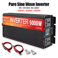 RDDSPON Pure Sine Wave Inverter 3000W 4000W 5000W Solar Power Car Inverters LCD Display DC 12V 24V To AC 220V Voltage Converters