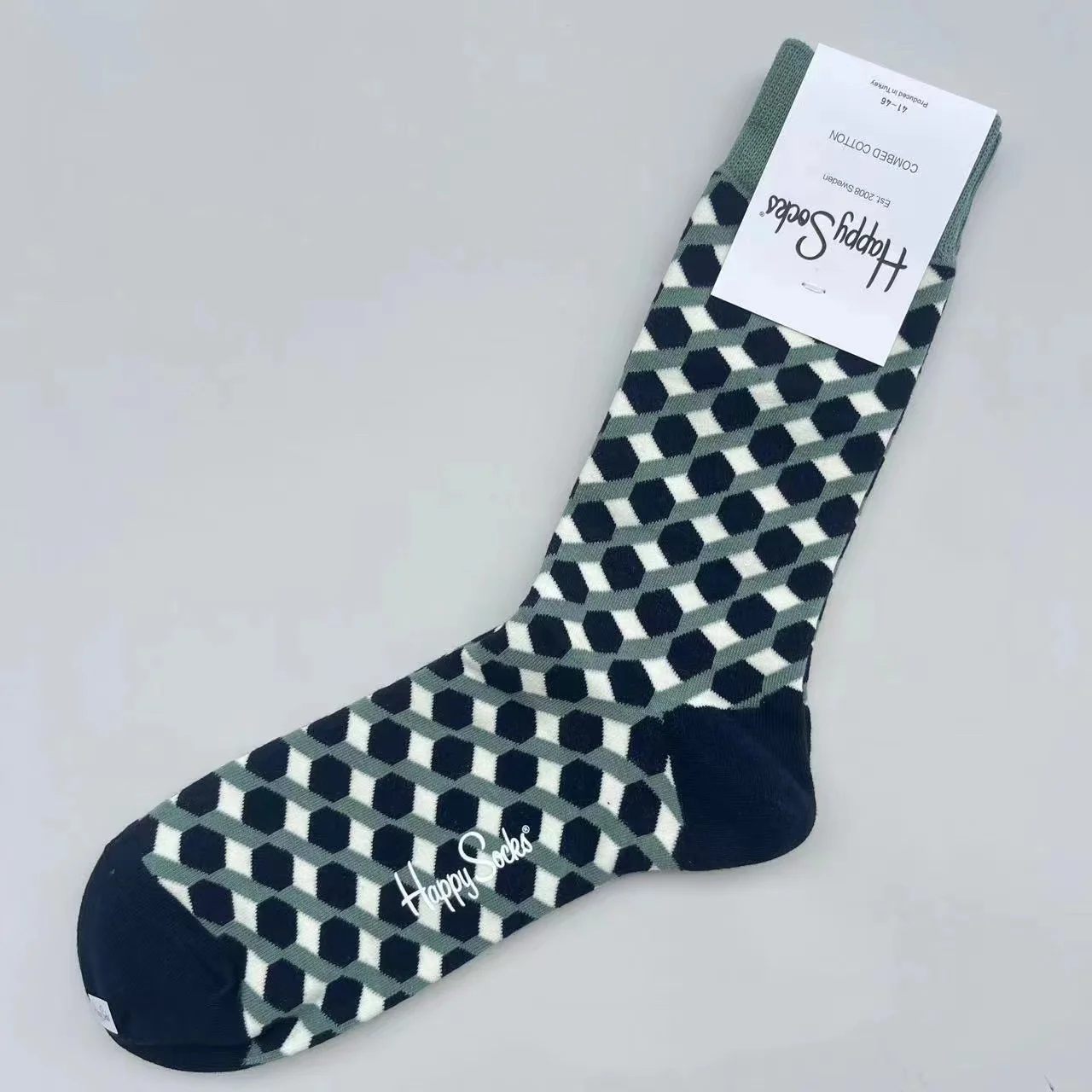 Happy Socks Mid-tube sokken voor heren Vier seizoenen puur katoen Klassieke sokken MAAT 41-46