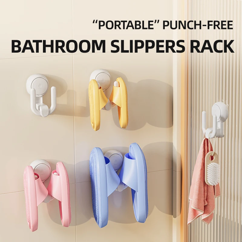 TAILI Wall Mounted Shoe Rack Slipper Storage Organizer Hanger Multifunctional Non Perforated Storage Hook Door Slipper Hanger