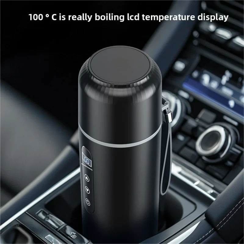 

Vehicle-Mounted Water Boiling Cup Portable Stainless Steel Insulated Cup Large-Capacity Multi-Functional Car Heating Cup