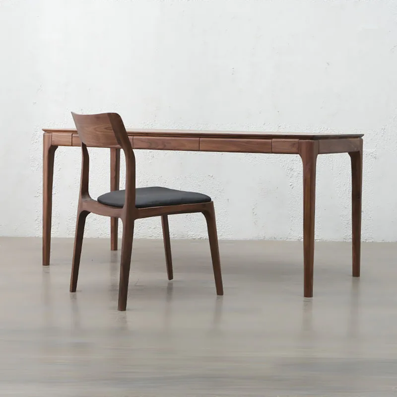 

Solid wood desk black walnut all solid wood desk home study writing table log