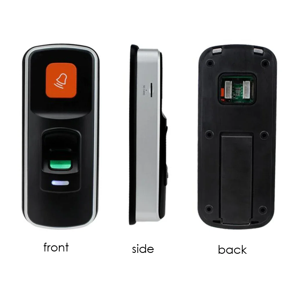 

Biometric Fingerprint Access Control System 125KHz RFID Access Card Reader Wiegand26 Input/Output Support SD Card and Doorbells