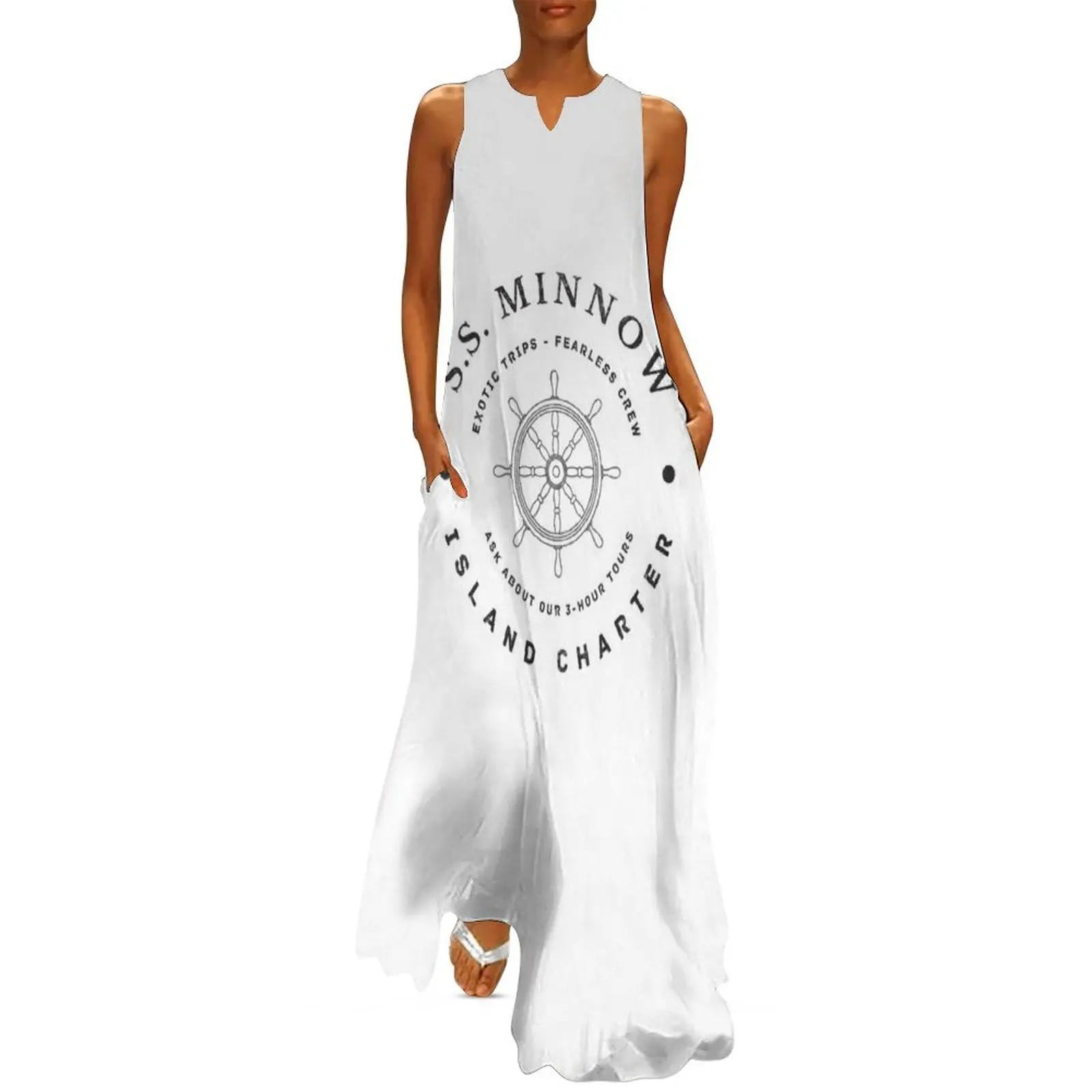 

S.S. Minnow Island Charter - modern vintage logo Long Dress dresses for womens 2025 Woman clothing women party dresses Dress