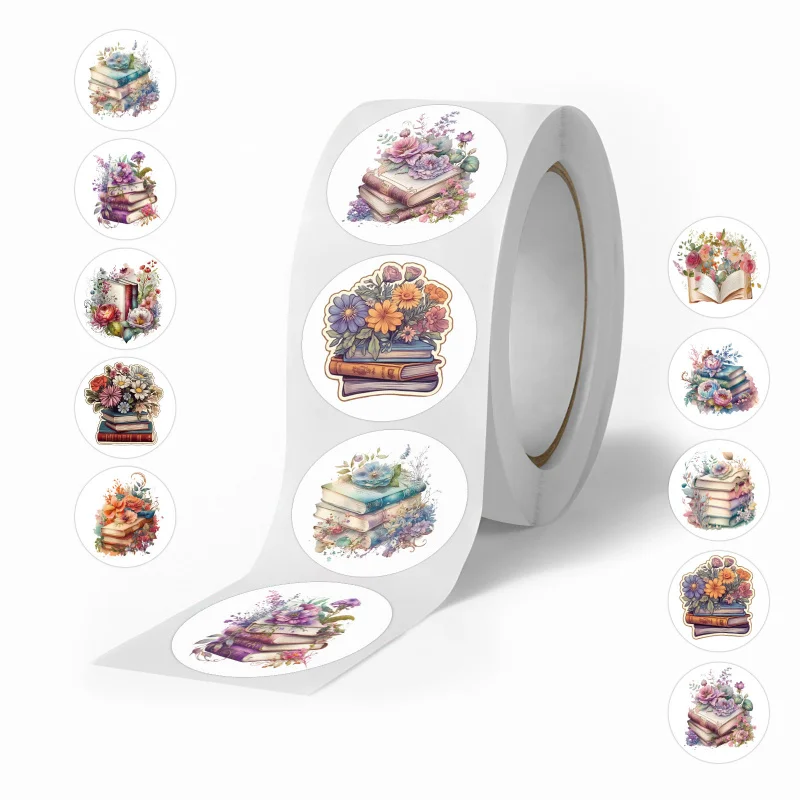 CC 500 Stuks Cartoon Bloem Bloemen Decoratieve Sticker Roll Hand Account Notebook Mobiele Telefoon Briefpapier Computer Sticker