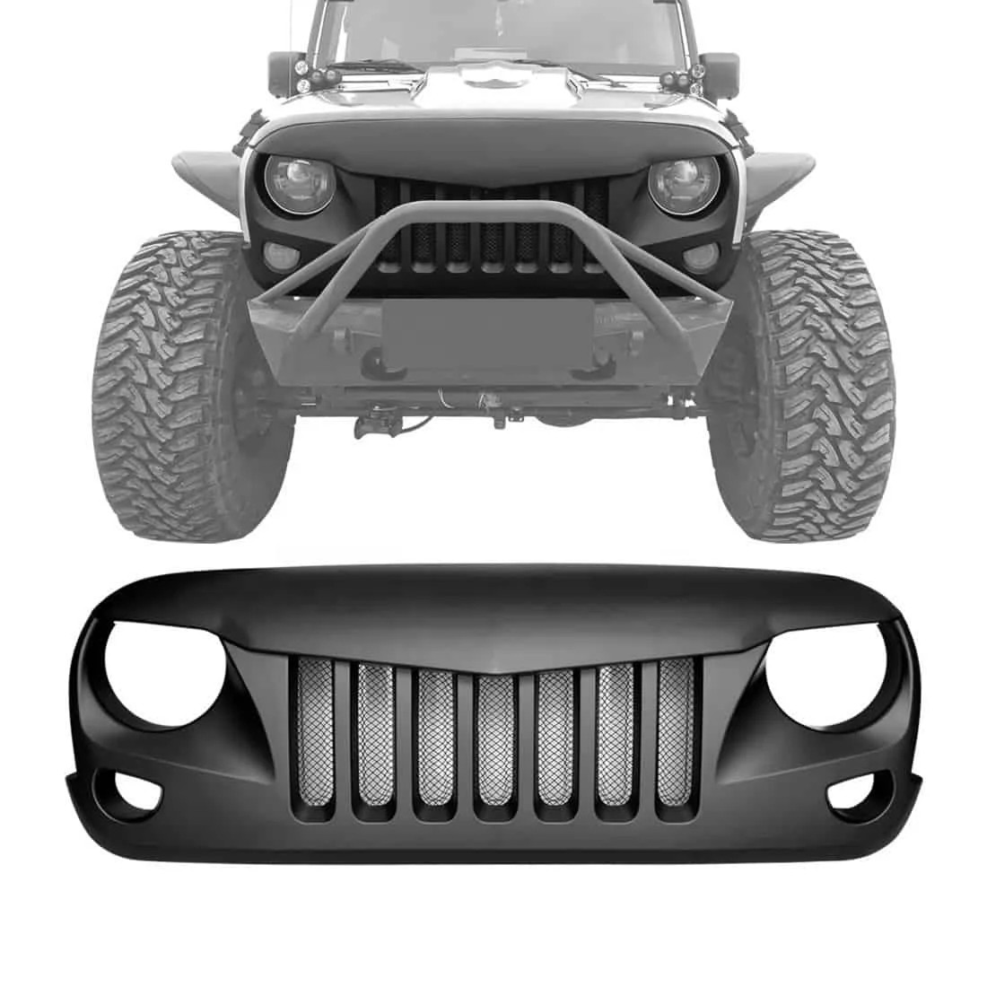 

Eagle Eye Grille With Built-In Mesh For Jeep Wrangler 07-17