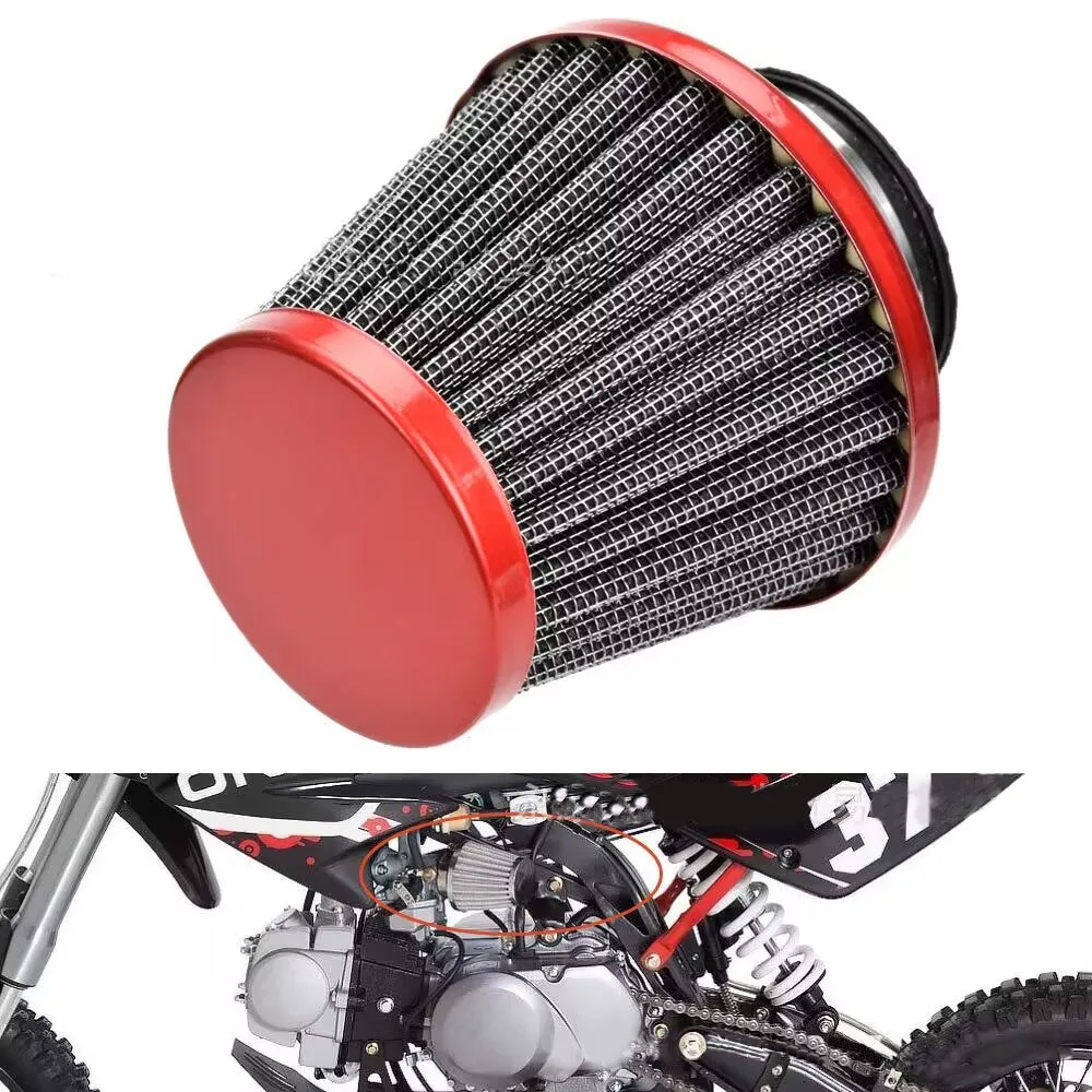 Suzuki Honda Yamaha Kawasaki Dirt Bike Accessory 1pc Motorcycle Air Filter 35-50mm Mushroom Head Washable for Motor Fuel System