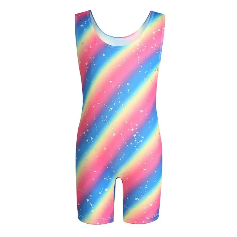 Kids Girls Gymnastics Leotard Kids Stretchy Sleeveless Dancewear Ballet Dance Bodysuit Gym Workout Stage Performance Jumpsuit - Image 5