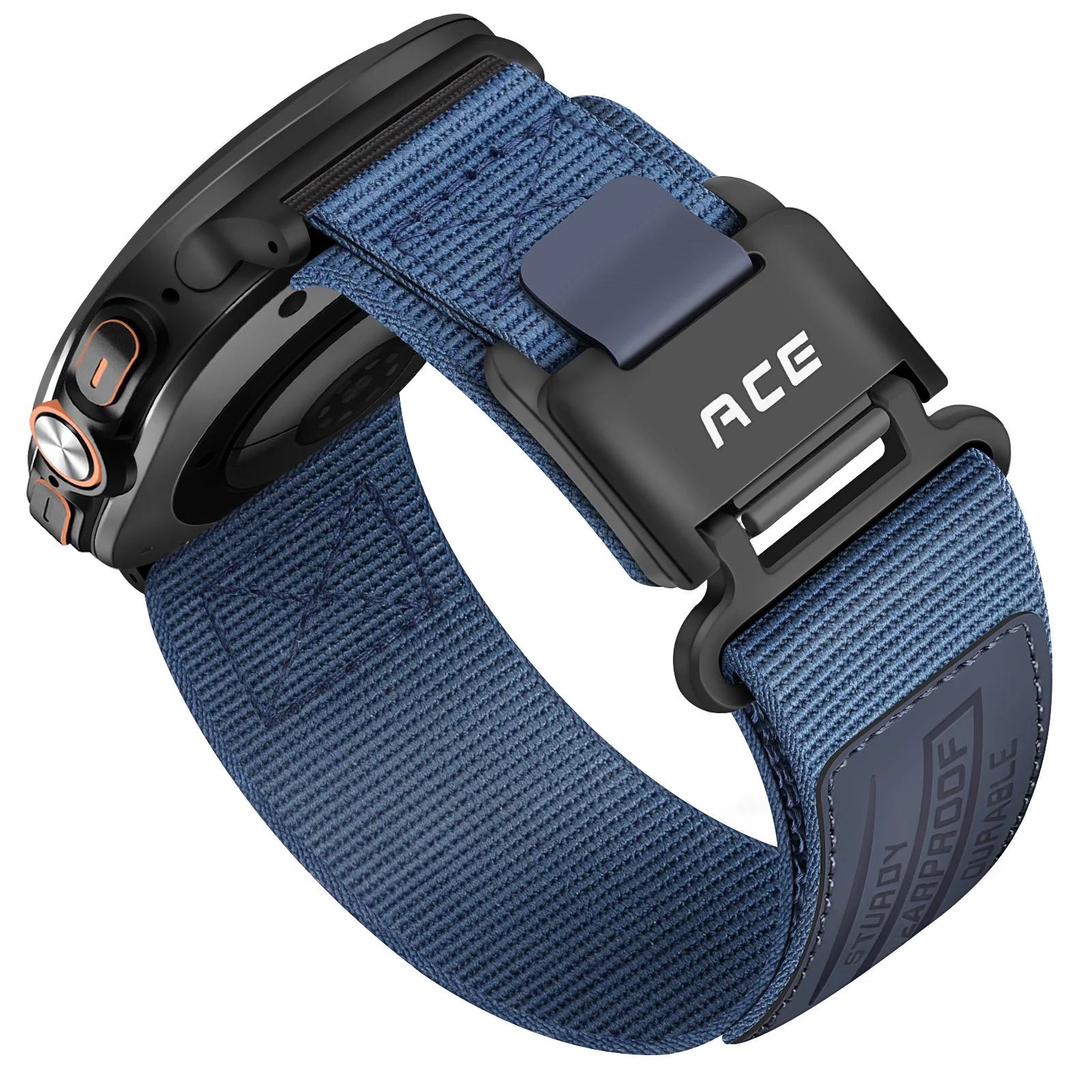 Geeignet für Samsung Galaxy Watch Ultra 47mm Verstellbare Einzel-Schlaufen-Ultra-Dünne Nylon-Magnetarmbänder (2025/2024)