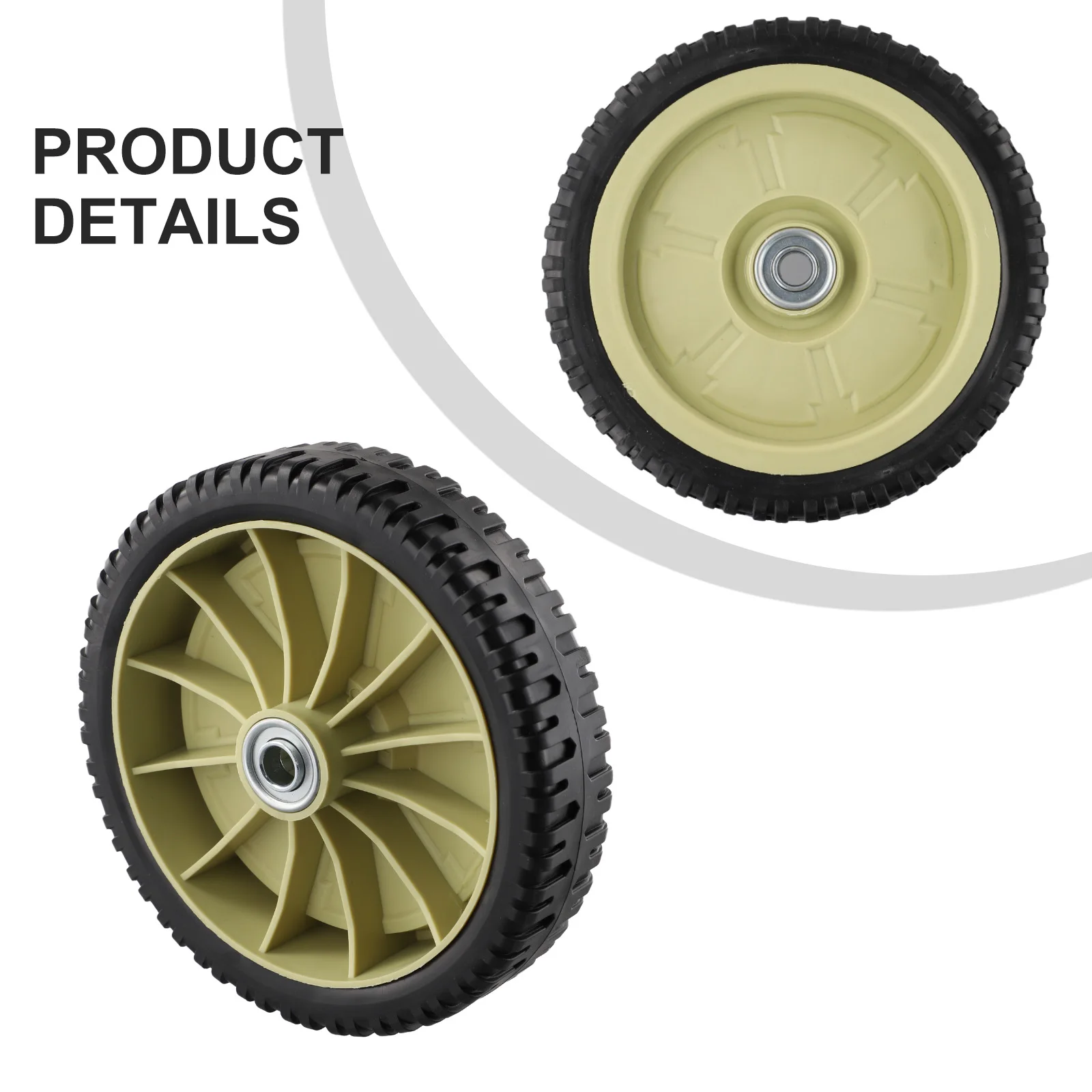 1PC 19.5cm Lawn Mower Wheel High-Quality Replacement Lawn Mower Front Tires Smooth Tread For Efficient Walk-Behind Mowers