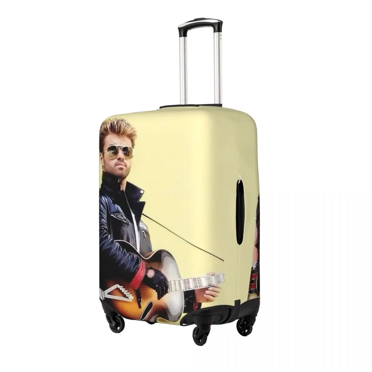 George Michael British Singer Suitcase Cover Flight Travel Useful Luggage Supplies Protector