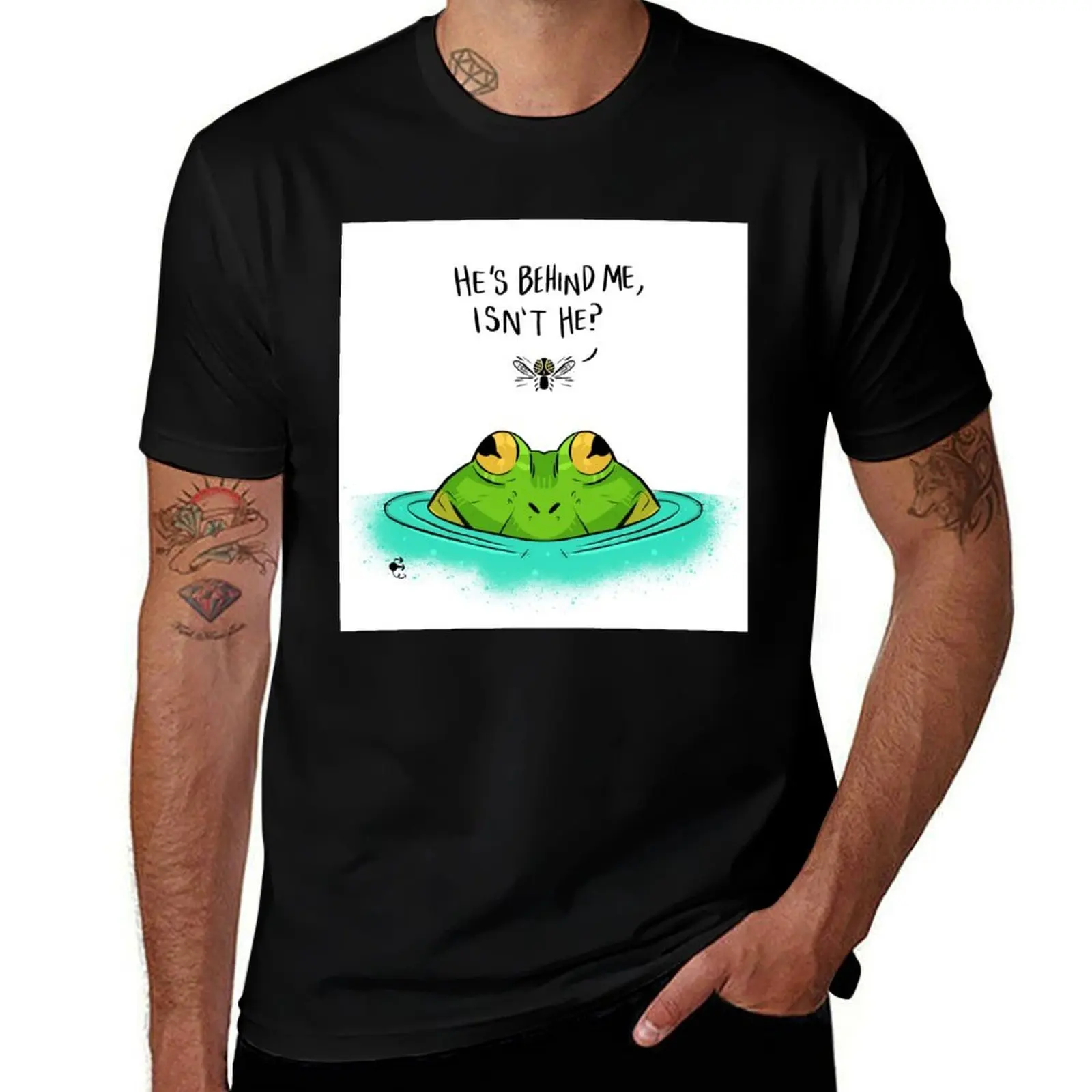 

He’s Behind Me, Isn’t `He T-Shirt anime shirt anime stuff baggy shirts tshirts personalised mens fashion