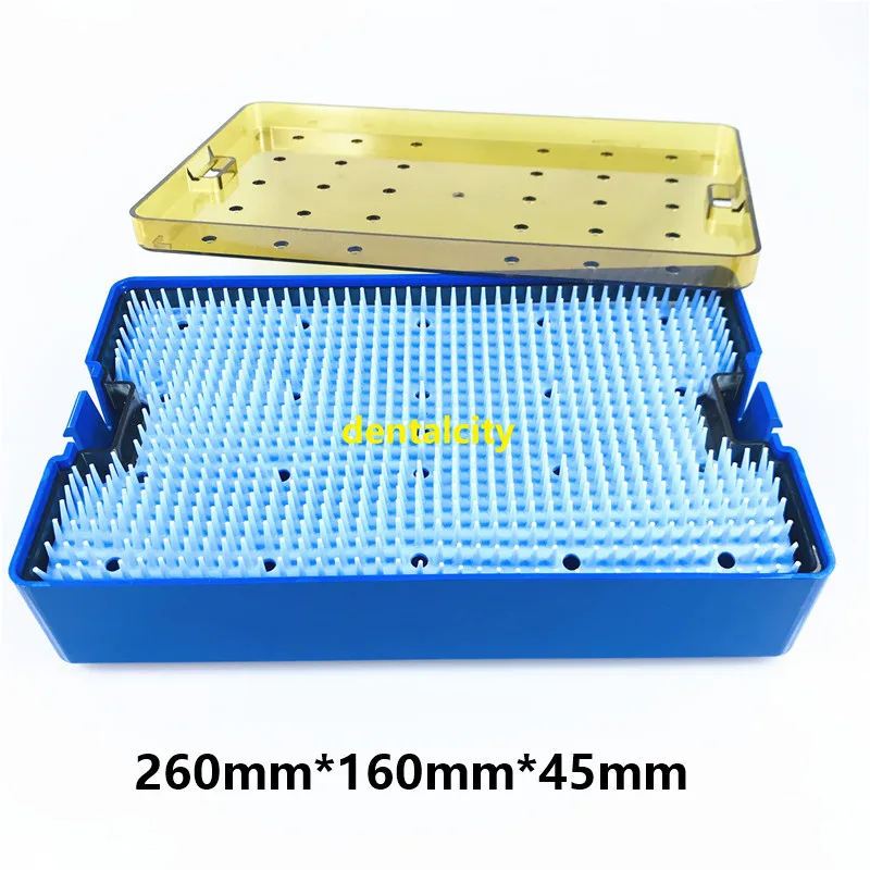 

Double level silicone sterilization tray box case tools Disinfection box autoclavable box eye surgical instrument high quality