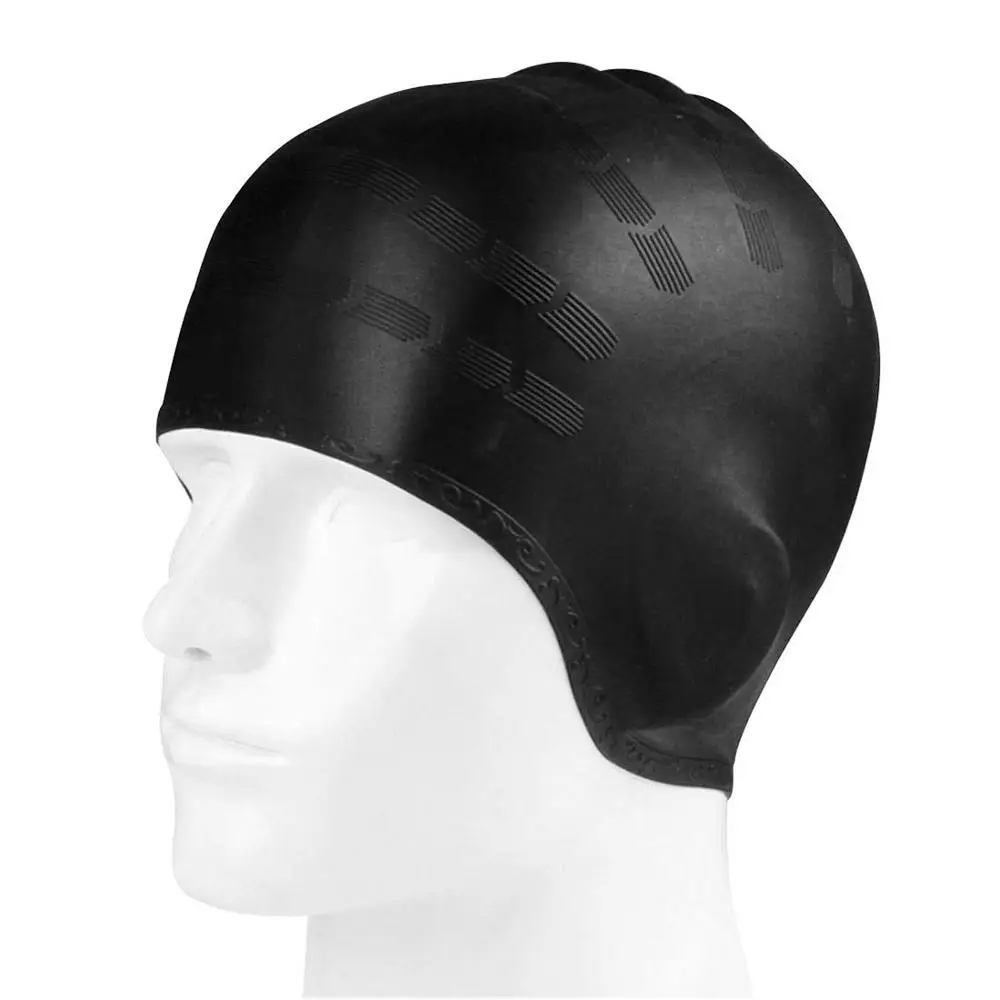 Bonnet de natation à haute élasticité pour adultes, bonnet de piscine imperméable, protection des oreilles, cheveux longs, grand chapeau de plongée en silicone, hommes et femmes