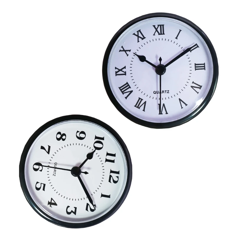 

90mm Quartzs Clocks Insert, Craft Clock Movement DIY Round Clock Head Inlaid Bells Cores with Roman Arabic Numerals