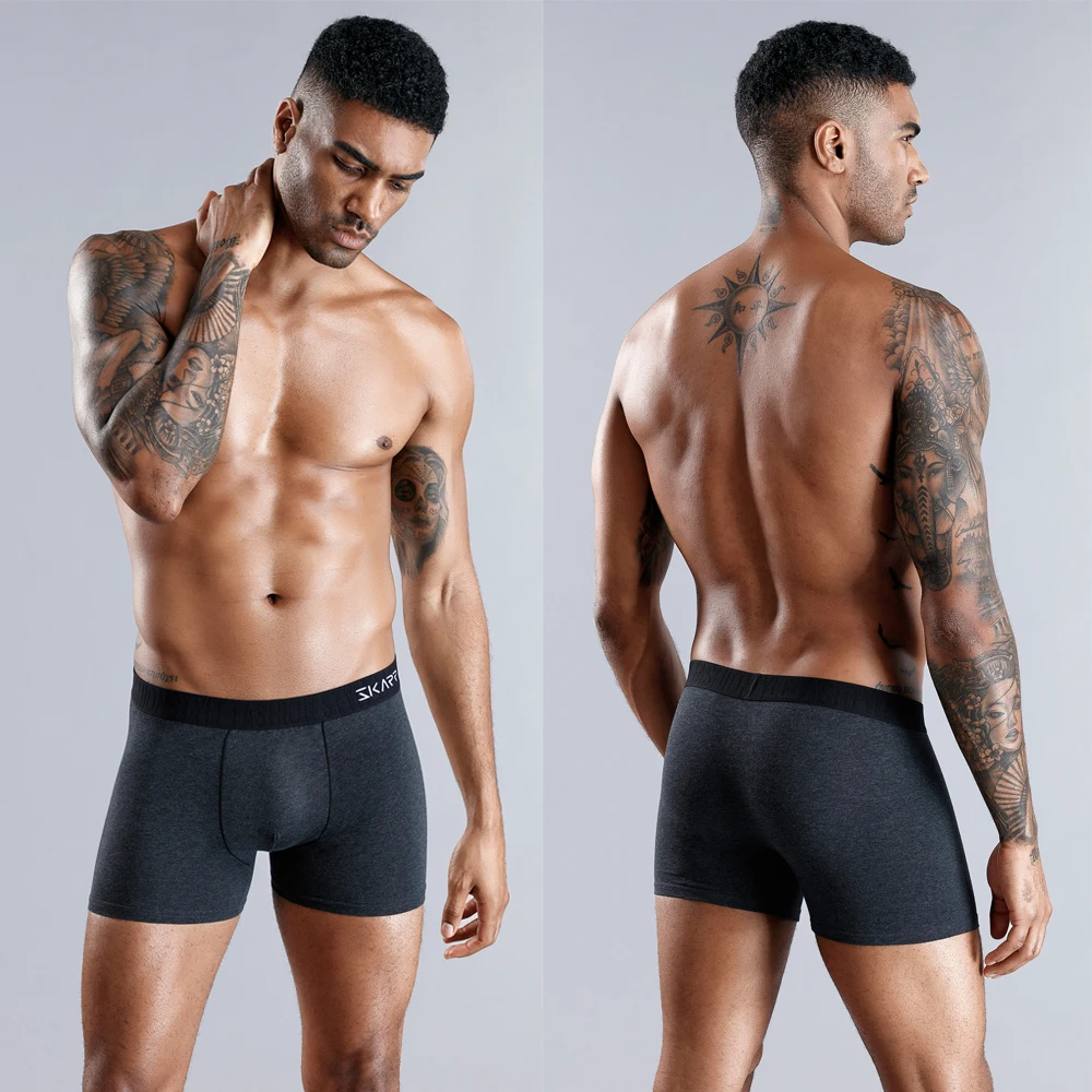 4-teiliges Set Herren-Boxershorts, weiche Boxershorts für Herrenhöschen, Herren-Unterhosen, männliche Baumwolle, sexy Unterwäsche, Boxershorts, Familie Calecon