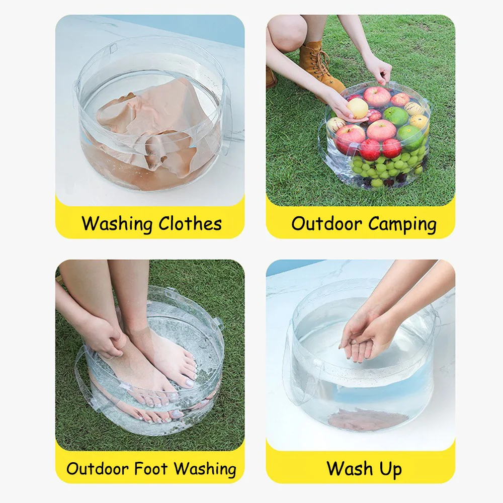 Foldable Transparent Bucket Pi - Food Storage Not Plastic ulasan dan harga