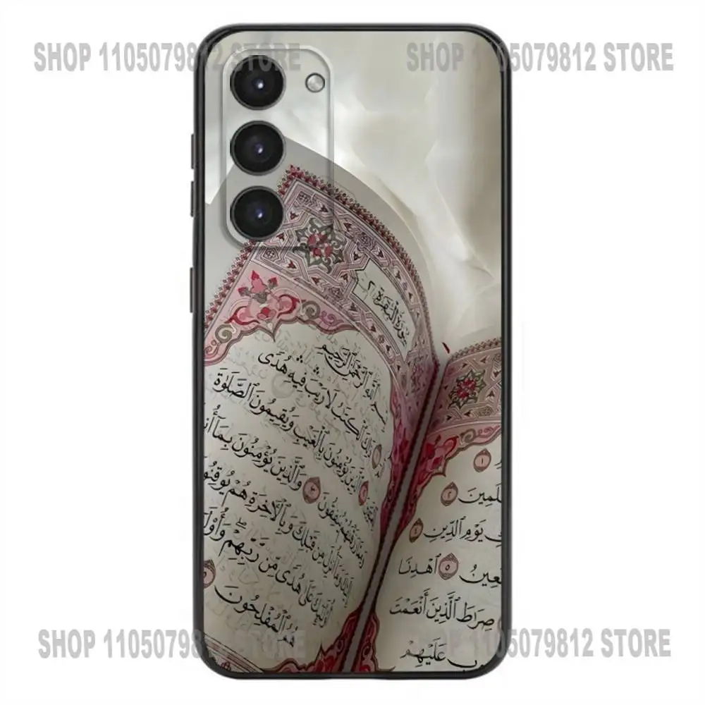Arabic Quran Islamic Muslim Phone Case For Samsung Galaxy A32,21s,22,31,52,53,72,73,Note20,8,9,10,J7duo Silicone Black Cover