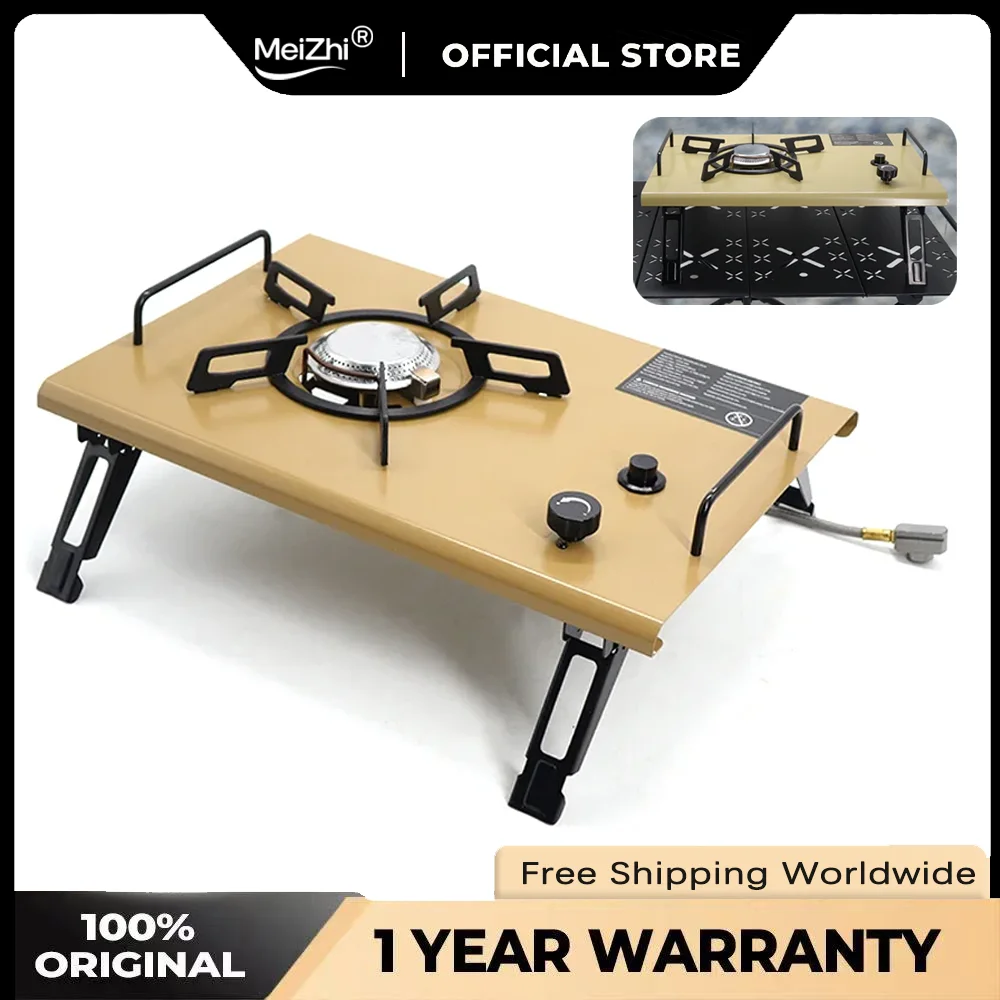 

New IGT Gas Stove Burner - Strong Fire Heater Furnace,Portable Outdoor 4000W High Power Stainless Steel Camping Table Stove