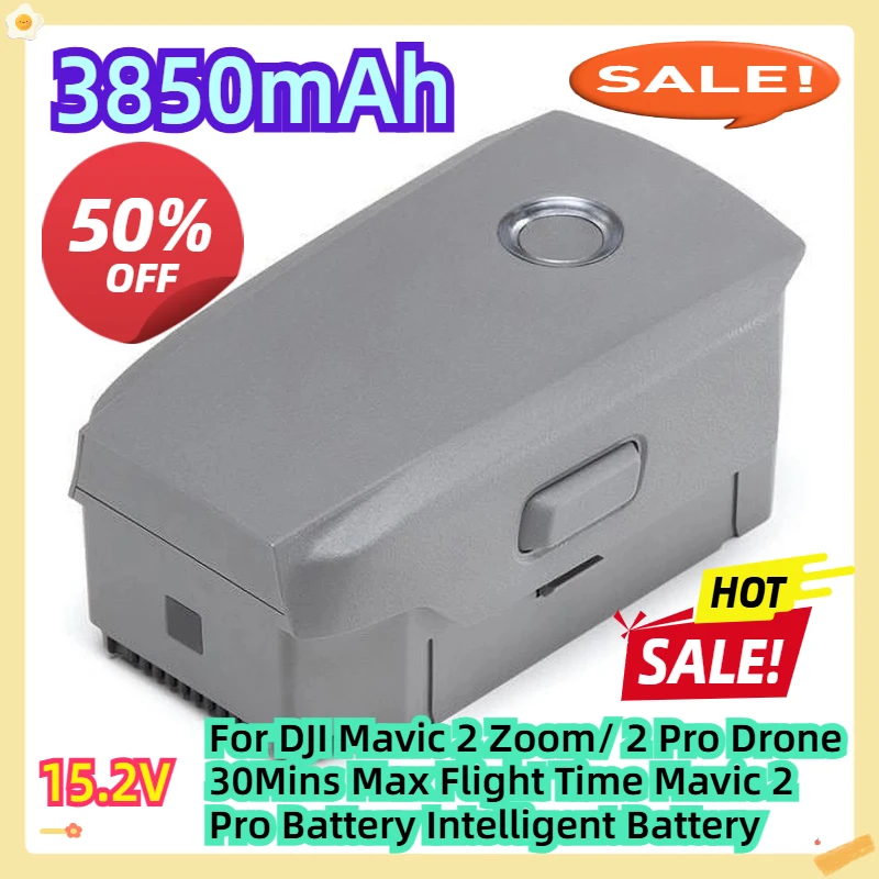 

For DJI Mavic 2 Zoom/ 2 Pro Drone 30Mins Max Flight Time Mavic 2 Pro Battery 3850mAh 15.4V Intelligent Battery