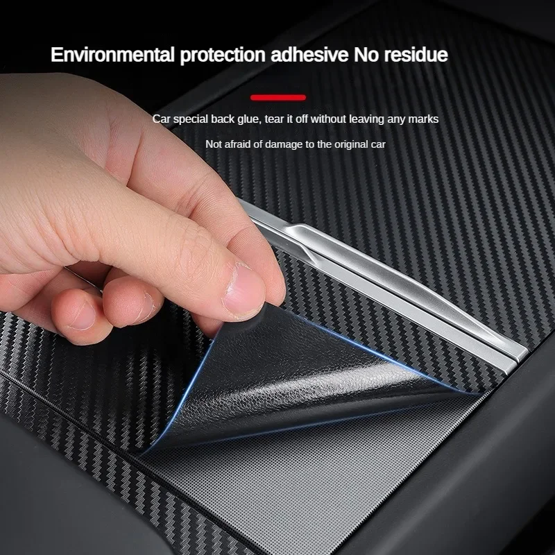 Adesivo pannello Console centrale per Tesla Model 3 Highland 2024 Film Central Control Cover modello in fibra di carbonio Model3 accessori