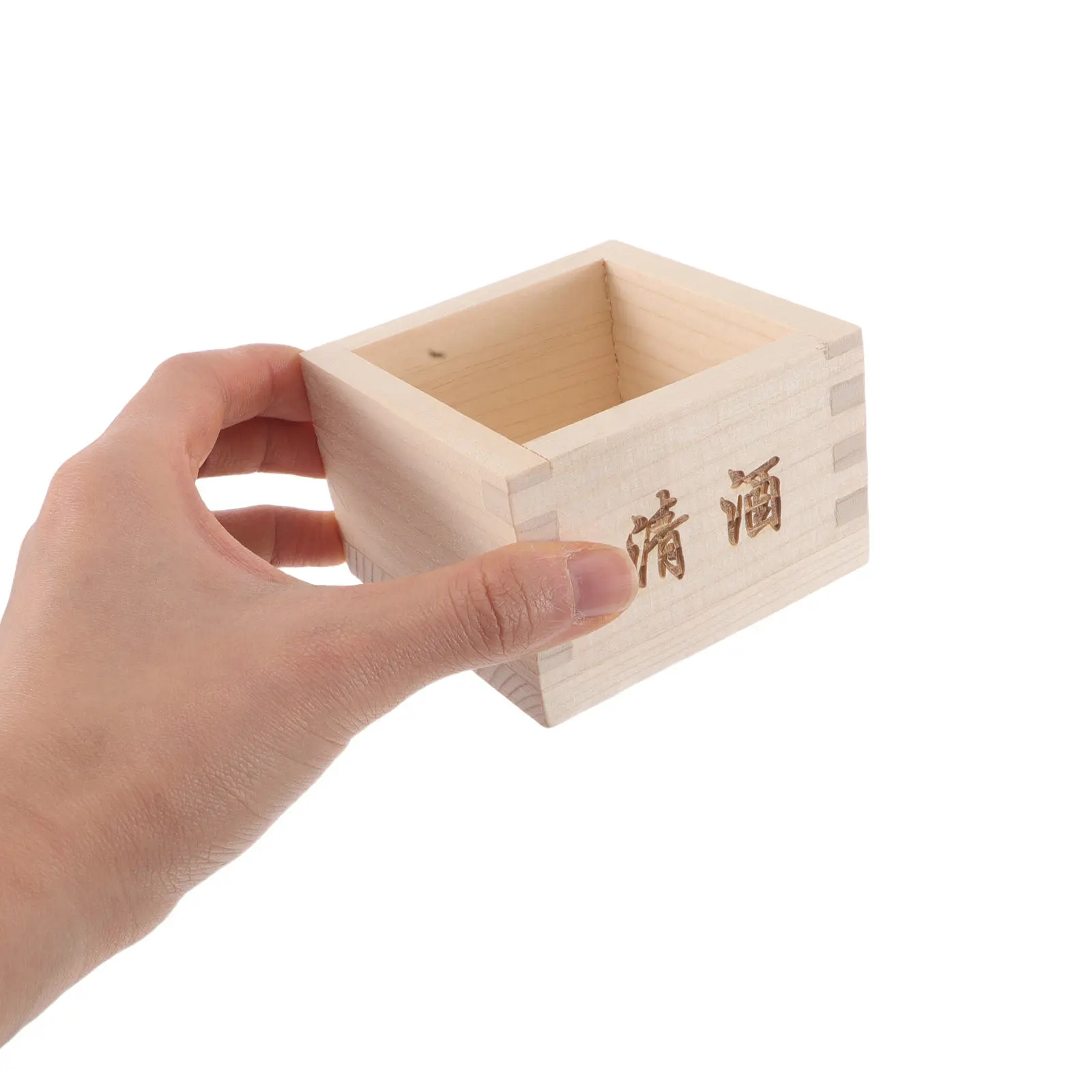 

2pcs Wooden Sake Cups Masu Box Japanese Traditional Square Cup For Sushi Bar Home Dining Picnic Outdoor Use Natural