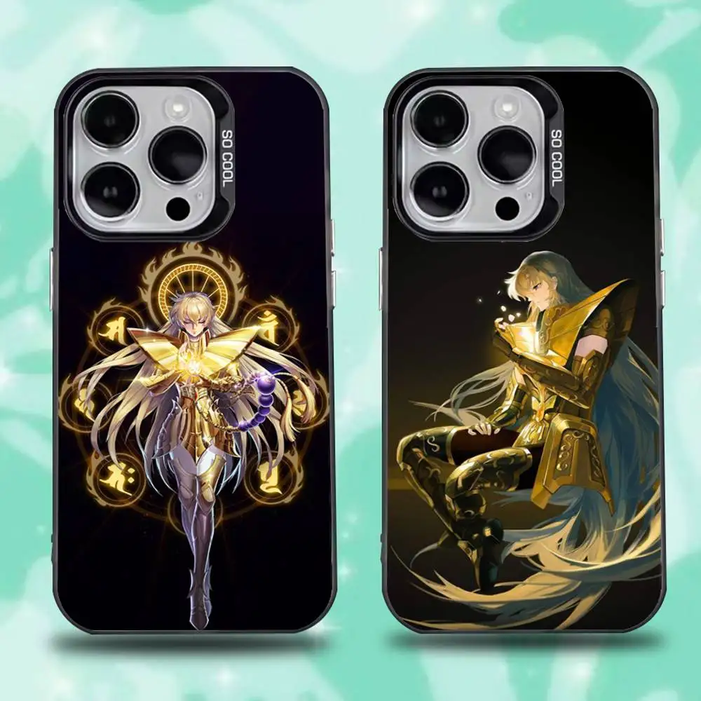 

Saint Seiya Virgo Shaka Phone Case For iPhone 16,15,14,13,12,11,Pro,Max,Plus,Mini,XS,SE Anti Fall Black Matte Hard Bumper