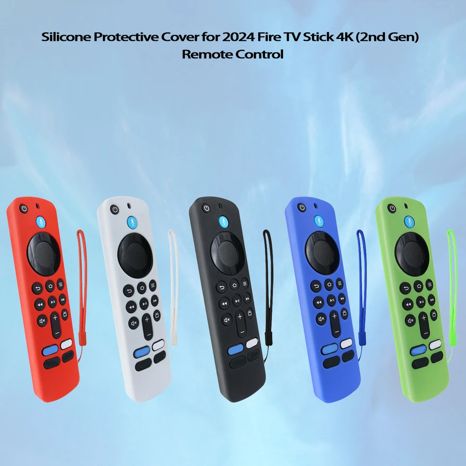 Funda de Silicona Suave para Control Remoto de Fire TV Stick 4K (2da Gen) 2024 Antideslizante Anti Caídas Color Sólido