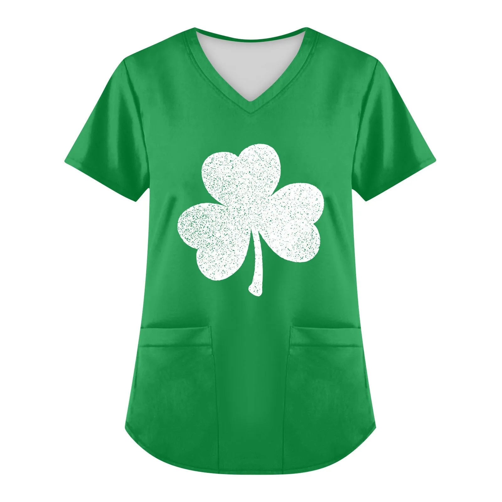 

St. Patrick Day Scrub Tops Women Pharmacist Working Uniform Nurse Scrub Uniformes Medicos Para Mujer Tooth Pet Nursing Workwear