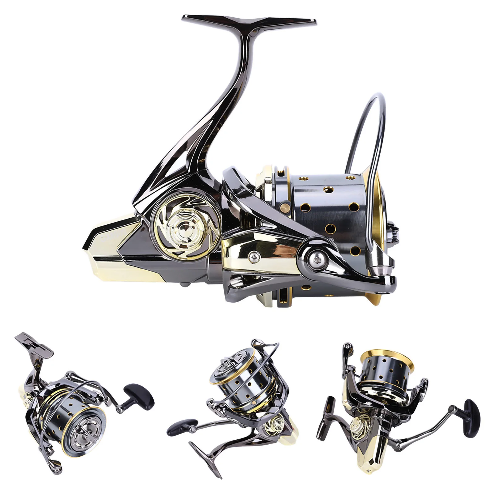 GX All Metal High Strength Guide Rod Structure Anti‑Seawater Fishing Reel For Long Shooting