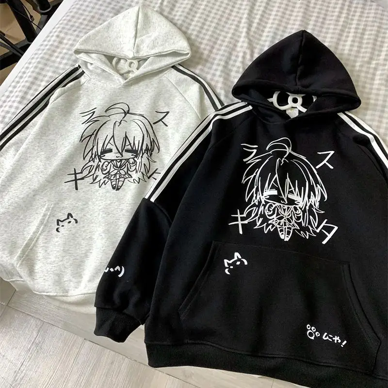 Spring Autumn Jackets Cartoon Anime Hoodie Punk Hooded Sweatshirt Harajuku Y2k Tops Japan Pullover Aesthetic Clothes Tops New