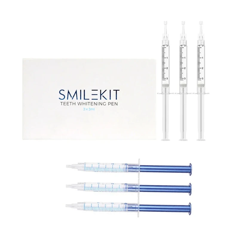 3ml Pro Teeth Whitening Gels Dental Tooth Bleaching 44% Peroxide Carbamide Gel Syringe With Boutique Gift Box Oral Care Cleaner