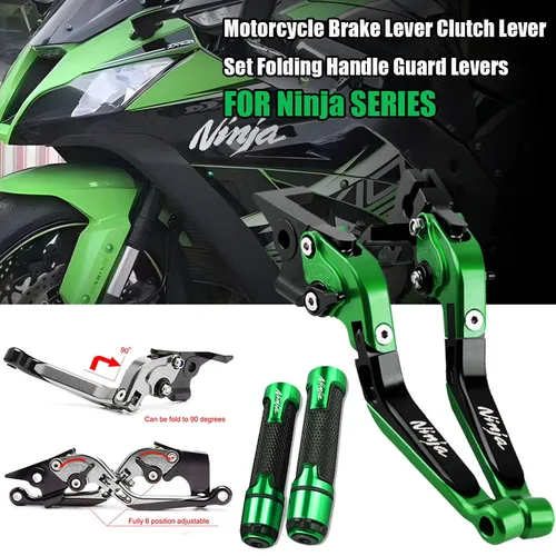 Imagen 1 del producto Para NINJA Ninja 250/300/400 2008-2022 motocicleta CNC frenos extensibles plegables palanca de embrague kit de mango de manillar