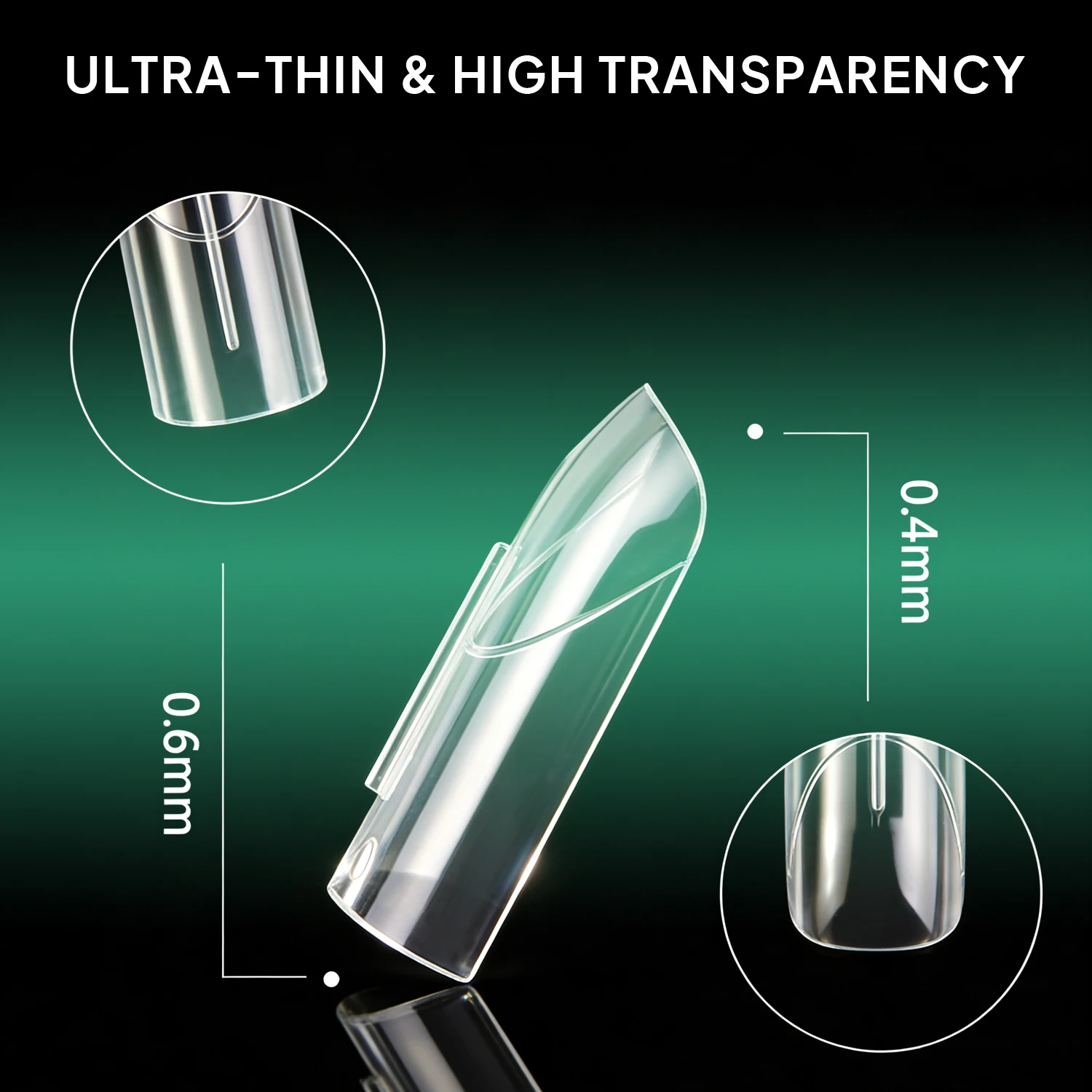 French Tip Nail Forms For Acrylic Extensions Square Ballet Shape_voghion.com