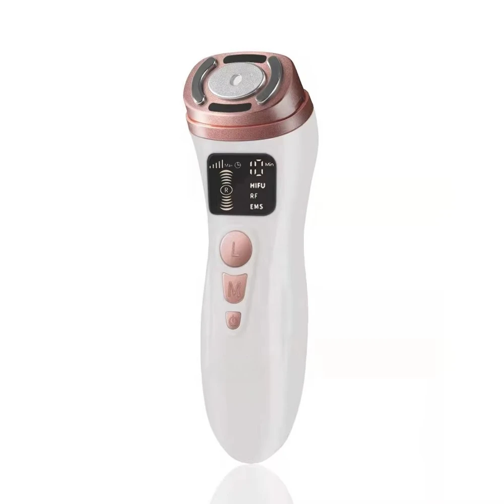Urządzenie kosmetyczne 3w1 Mini 2.0 FU do użytku domowego, EMS, ultradźwięki do liftingu twarzy i szyi, ujędrniania skóry, ładowalne