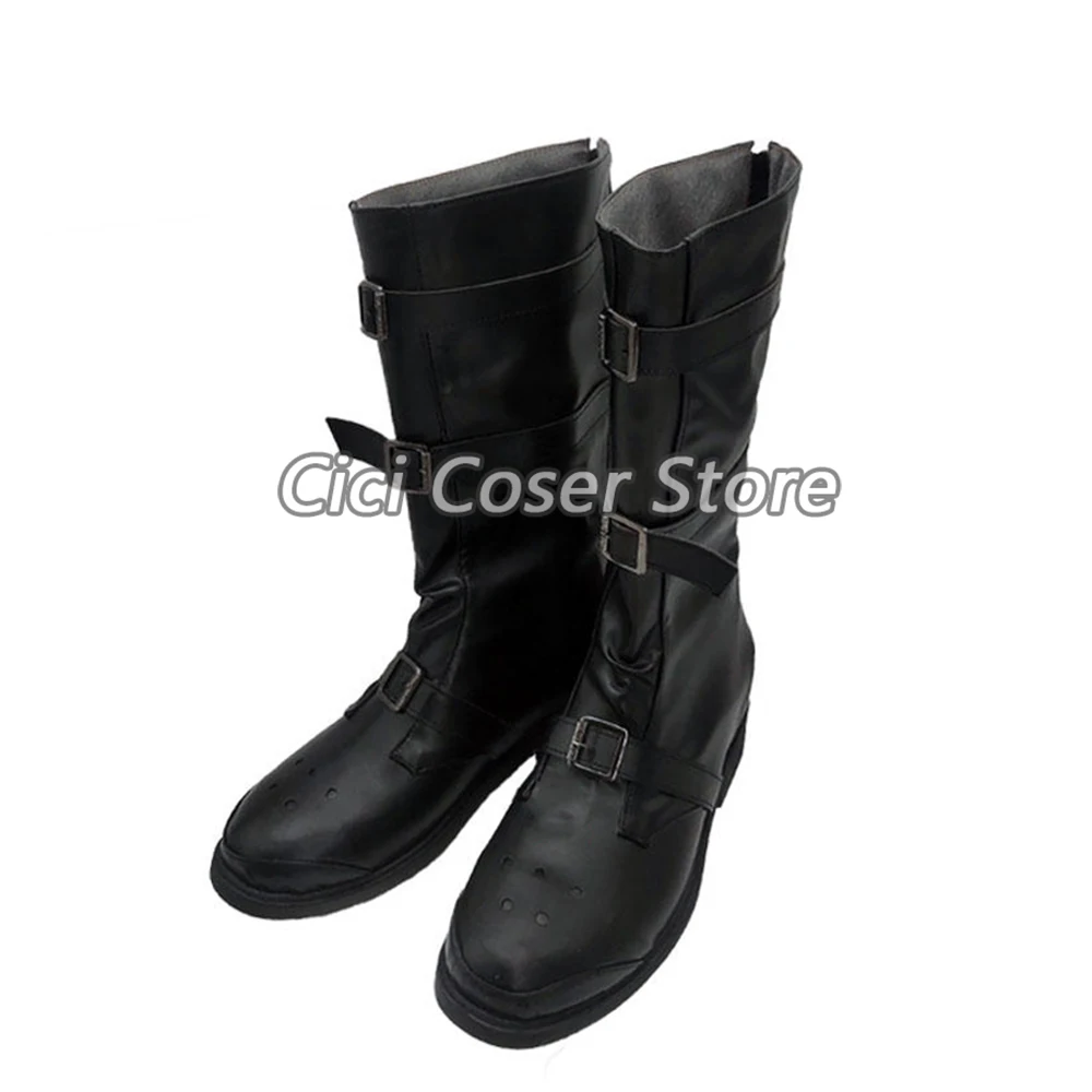 Game Wuthering Waves Rover Male Cosplay Shoes Custom Halloween Party Carnival Roleplay Costume Accessories Black Boots Men Women