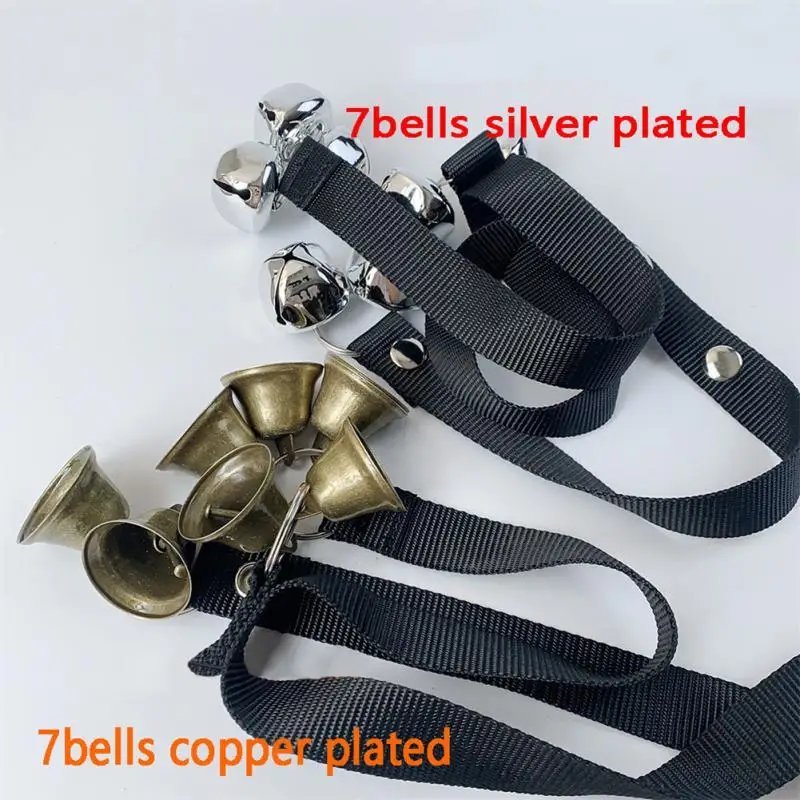 Door Knob For Dog Adjustable Strap Potty Training 7 Bells Durable Pet Supplies Pet Bells Strong Thicker Nylon Straps