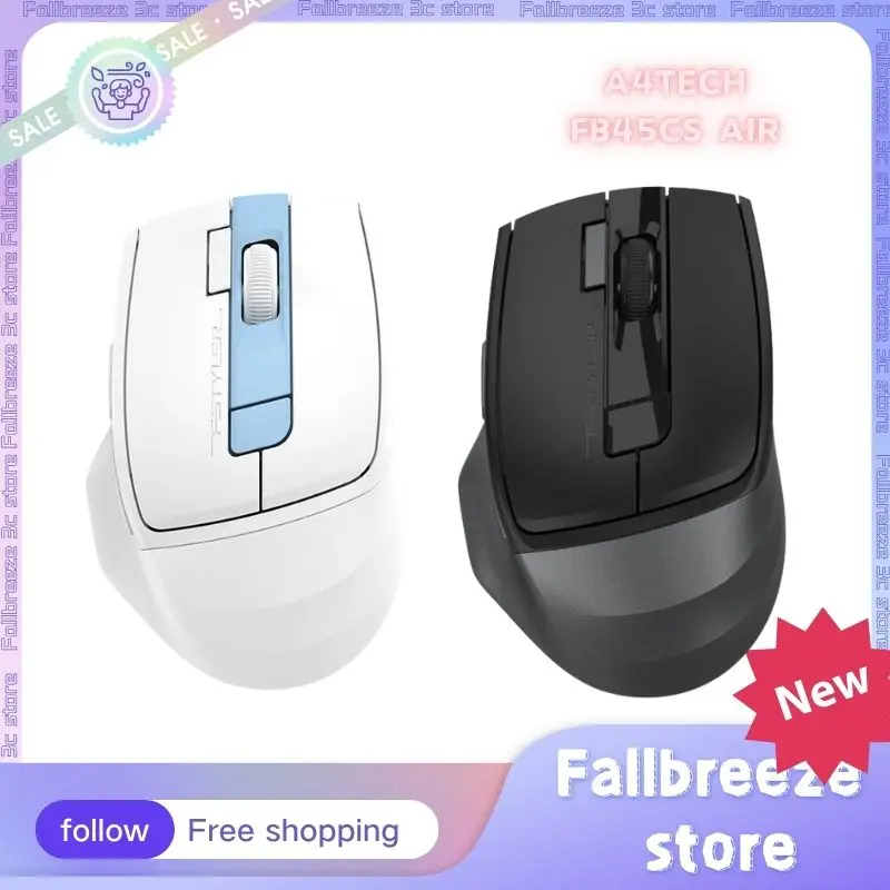 

A4tech Fb45cs Air Gamer Mouse 2mode Bluetooth Wireless Mouse Rechargeable Sensor Mute Mic Adjustable Ergonomic Office Mice Gifts