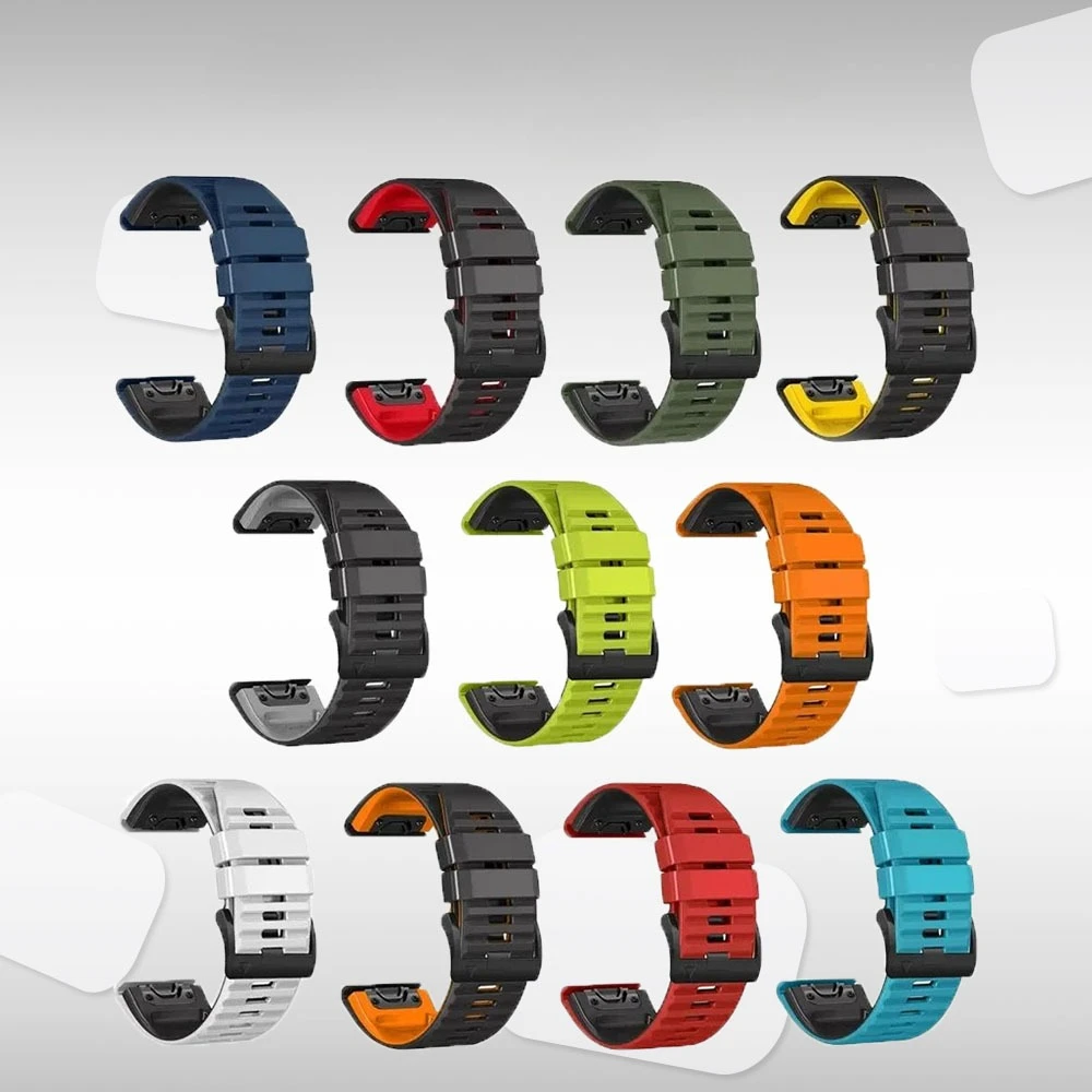 Quickfit Silikonarmband für Garmin Fenix 8 7 6 5 s62 s60 MK1 MK2 MK2i MK3i/Gen 2/Epix Pro Uhrenarmband 26mm 22mm Armband
