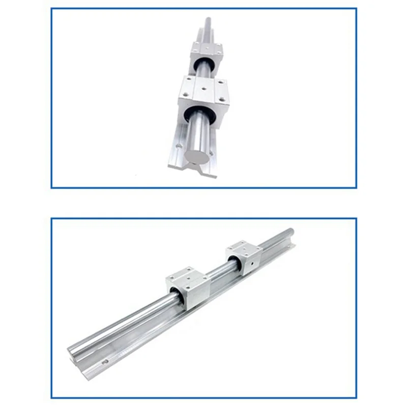 Trilhos e rolamentos lineares aa49, 4 peças de trilho de guia linear 500mm + 8 peças de rolamentos linear 12mm blocos deslizantes sbr12uu