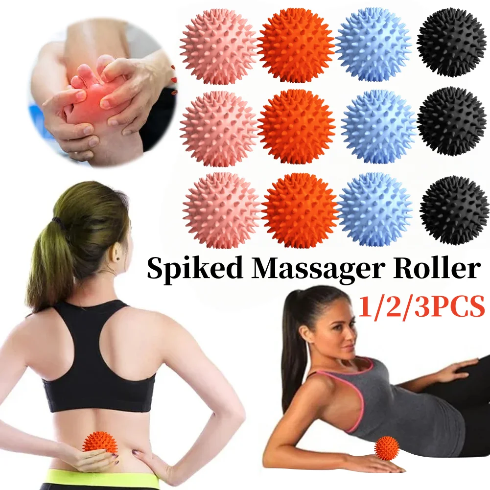 

1-3 шт., массажный шарик с шипами, массажный ролик высокой плотности, массажный шарик триггерной точки, 6 см, ролик для глубоких тканей для рук, ног S