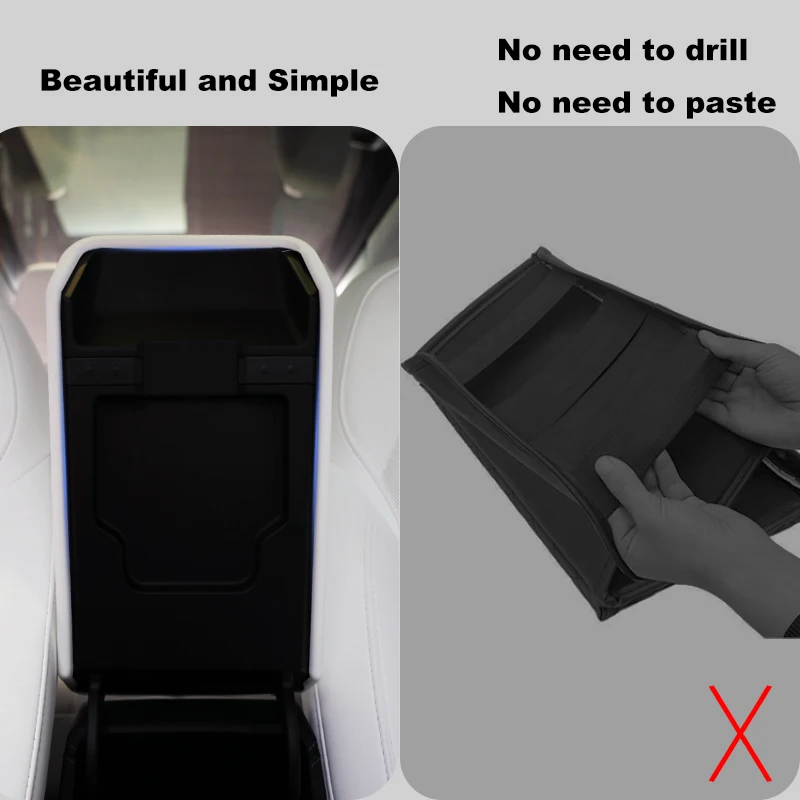 Per il 2024 Tesla Modello 3 Accessori Bracciolo Protezione Scatola di Copertura Bianco Morbido TPE Console Centrale Pannello Pad Modello 3 Highland