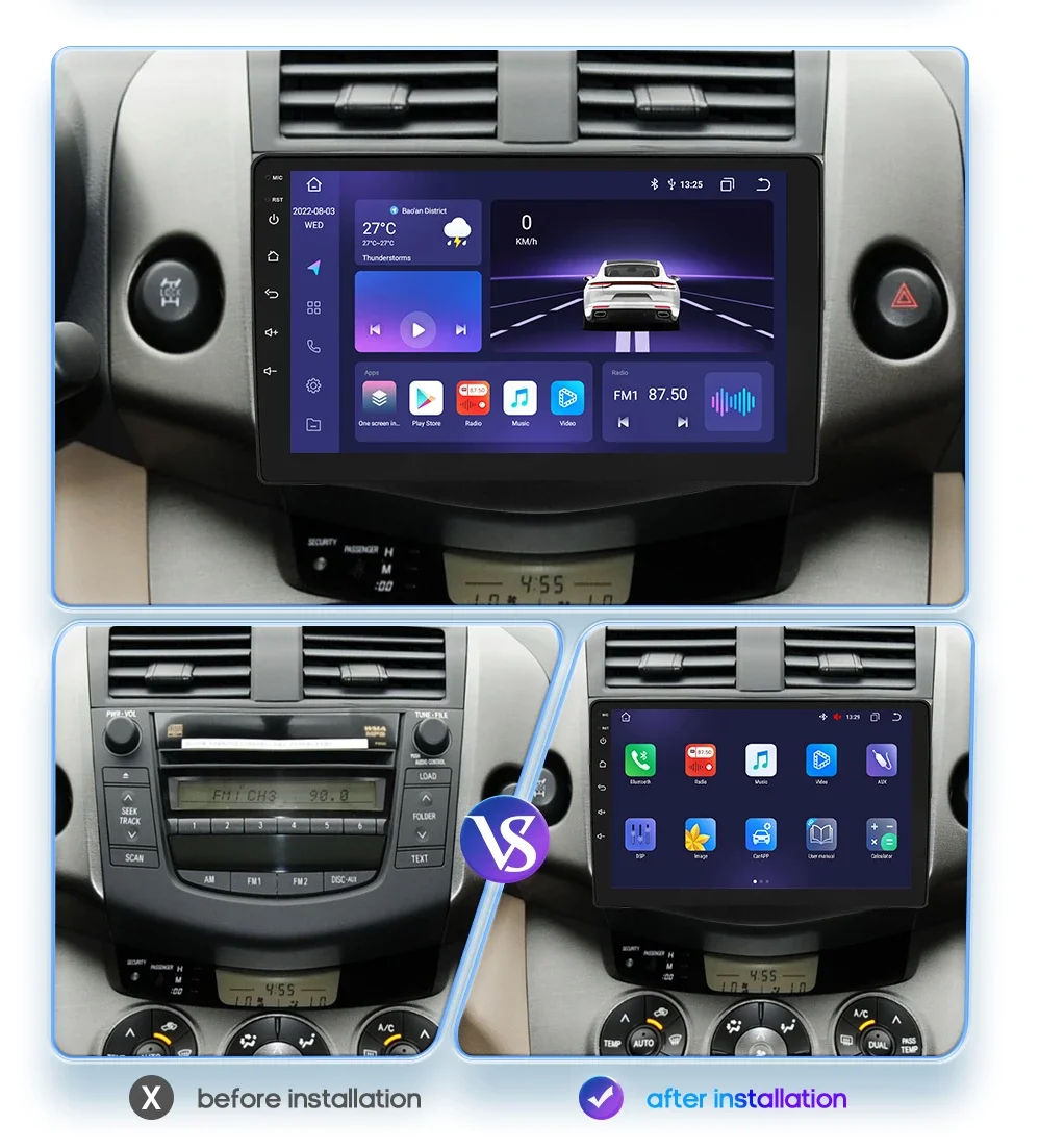 4G Octa Core Android Autoradio for Toyota RAV4 Rav 4 2006-2012 multimedia player Car radio GPS Stereo Auto Carplay 7862 HeadUnit