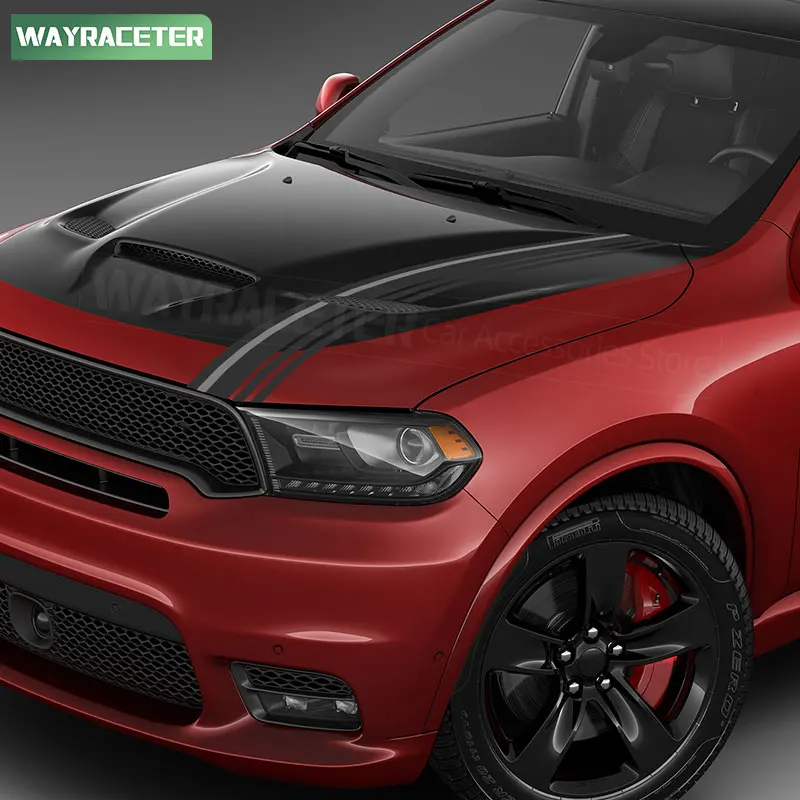 طبعة هيمي البرتقال حزمة ألياف الكربون الفينيل هود بونيه المشارب ملصق ل دودج دورانجو SRT 2020 2021 2022 2024 اكسسوارات