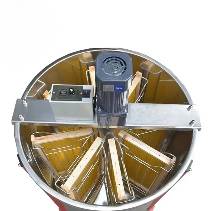 Máquina haker favo de mel girador mel e equipamento separador de cera6 quadros de aço inoxidável extrator centrífuga de mel elétrico s