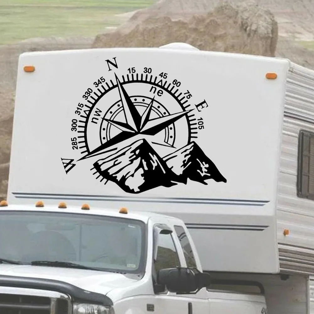 ملصقات السيارات ذاتية اللصق جبل كبير الفينيل سيارة بونيه ملصقات جانبية فان ملصق مائي قافلة التخييم لشاحنة جيب SUV شاحنة التخييم #1