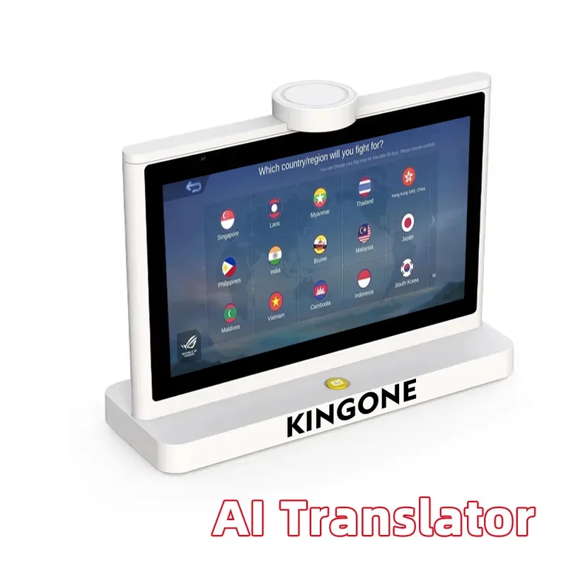 for KINGONE Intelligent 10 Inch Dual Screen Translator Multi Language Translation Electronic AI Device