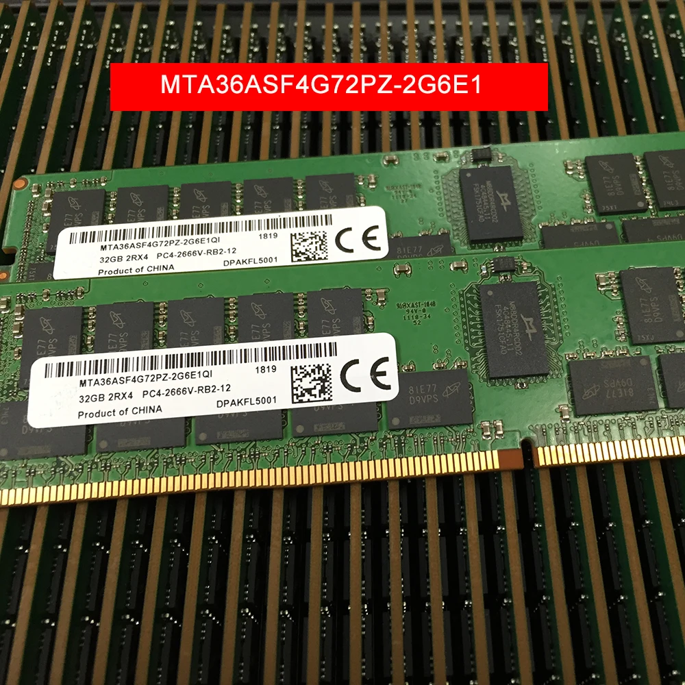 

1 PCS MTA36ASF4G72PZ-2G6E1 For MT Server Memory 32G DDR4 2666 ECC REG PC4-2666V 32GB RDIMM