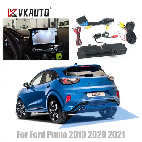 VKAUTO Reversing  Camera For Ford Puma 2019 2020 2021 2022 SYNC 3 add Backup Parking Reversing Camera kit CCD HD