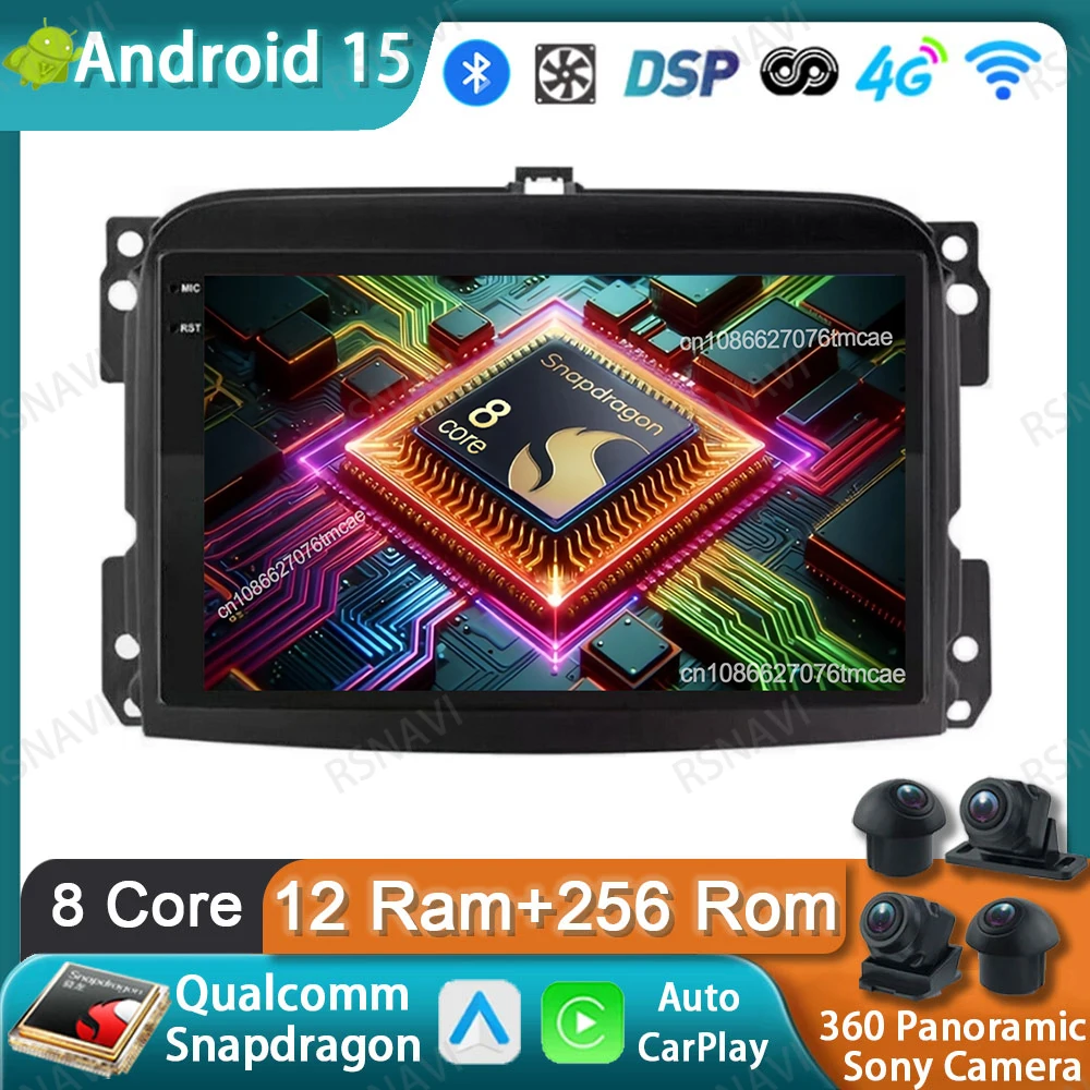 

Car Radio Android 15 For Fiat 500L Egea Doblo 2012-2017 5G WIFI Multimedia Stereo 4G LTE Autoradio BT DVD QLED Head Unit DSP GPS